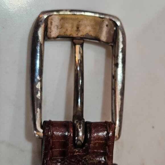 Brighton Men's Brown & Black Leather Braided Belt size 38 P4100 - Picture 2 of 11